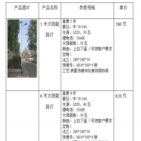 太阳能路灯报价表-天光灯具厂家提供